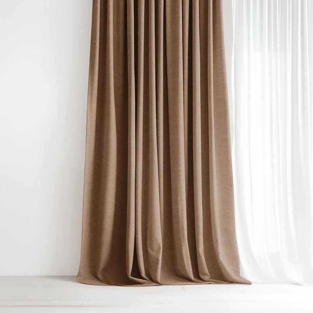 Goldea peru dekoratív drapéria - barna 140x135 cm