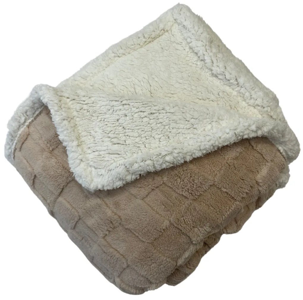 Luxus báránytakaró bézs mikroplüssből 200x230cm TiaHome