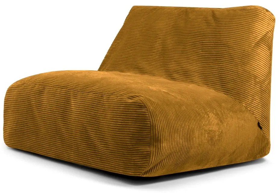 Mustársárga kordbársony babzsákfotel Sofa Tube – SLOWDOWN