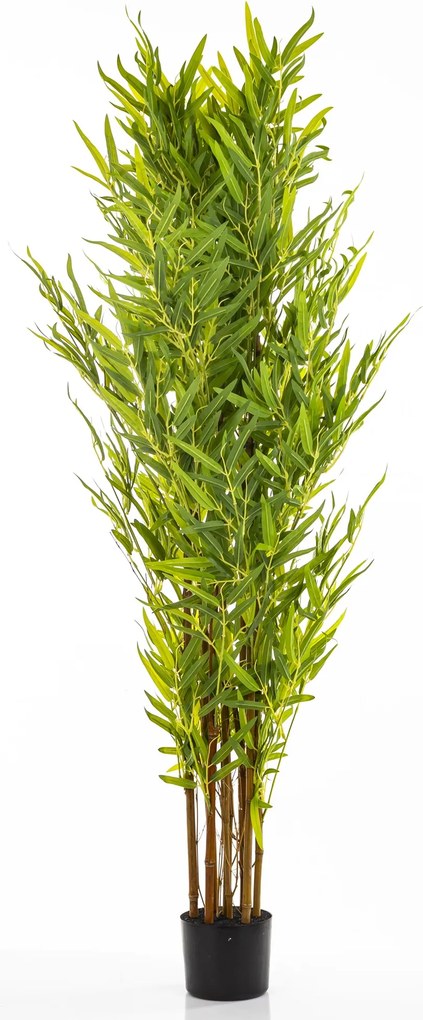 Magas realisztikus zöld mesterséges bambusz növény a belső térbe