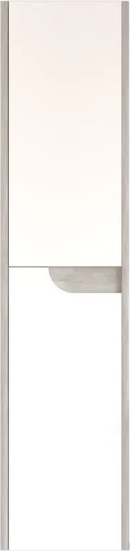 Piramida BETA fali fürdőszoba - állószekrény - FEHÉR-SZÜRKE - 35 x 150 x 30 cm