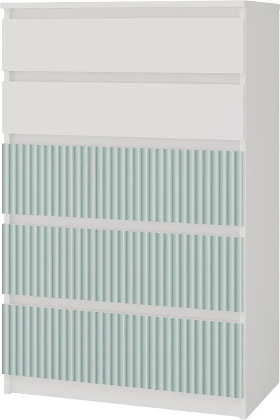 MIX M5 ARTEO komód 109, 70x109.5x40 cm, fehér-mentazöld