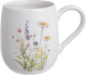 Porcelán bögre/váza virágokkal 11,2cm