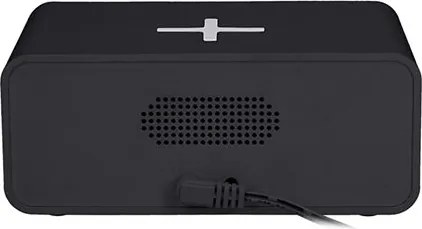 Solight CA07B - Digitális óra Qi vezeték nélküli töltővel 230V/CR2032, fekete