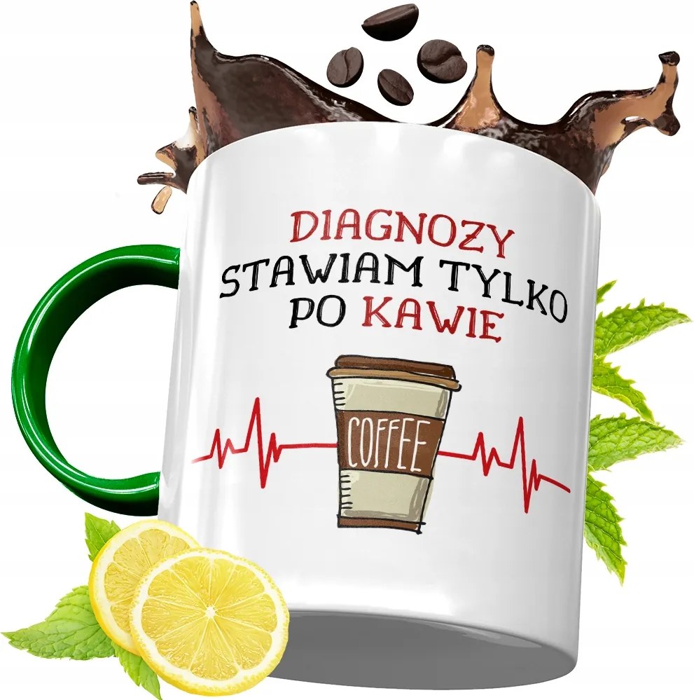 Zöld Bögre Orvosnak Ajándékba, fényképes nyomattal