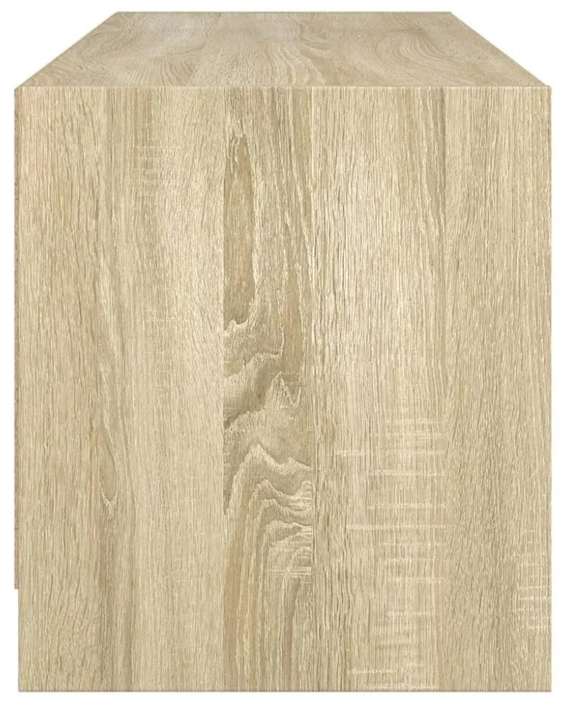 sonoma tölgy színű TV-szekrény üvegajtókkal 102 x 37 x 42 cm