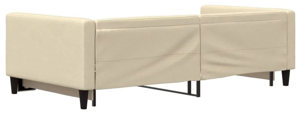 krémszínű kihúzható szövet heverő 100x200 cm