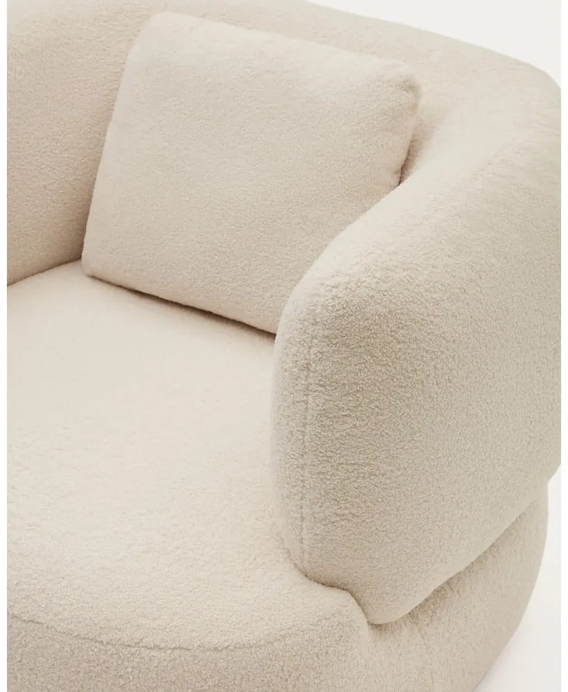 Krémszínű buklé fotel Martina – Kave Home