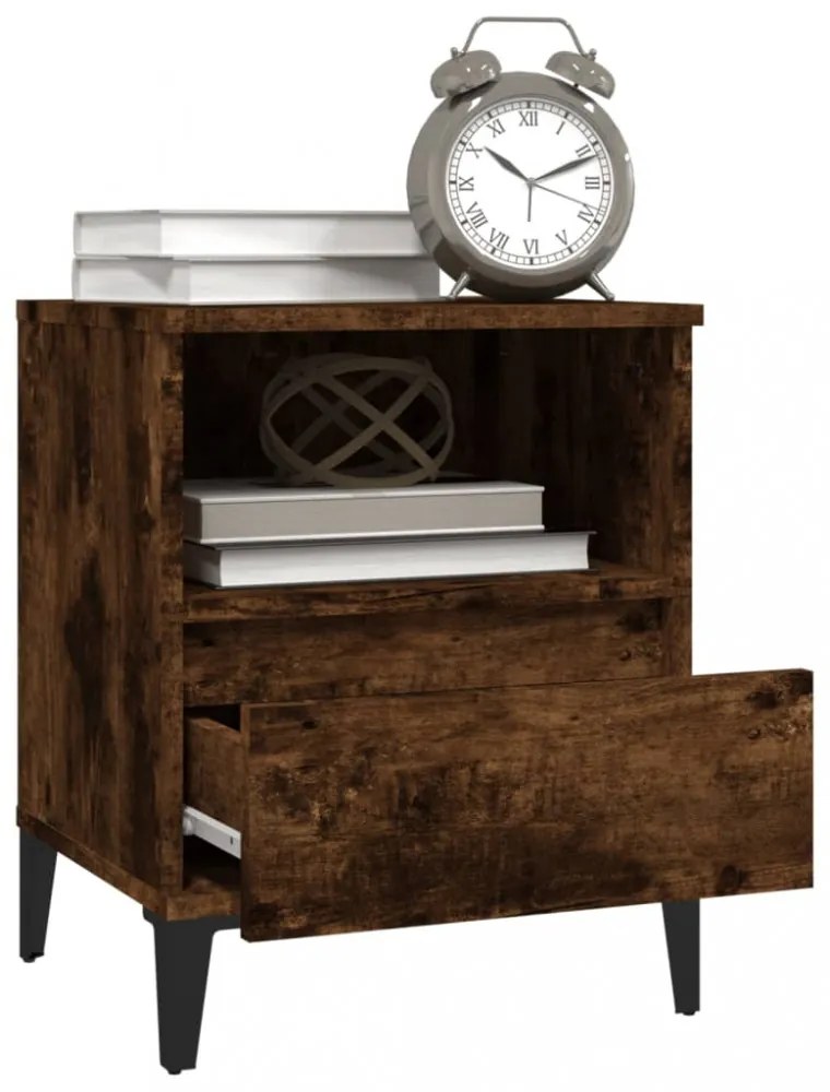 füstös tölgy színű éjjeliszekrény 40x35x50 cm