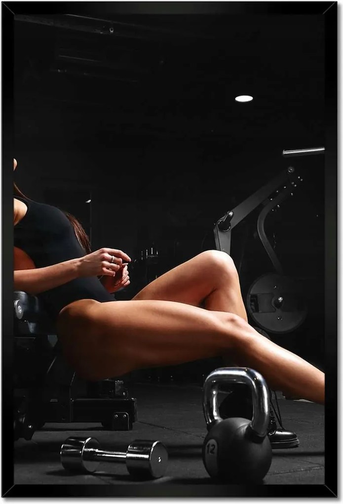 Poszterek keretben 40x60 Stretching az edzőteremben