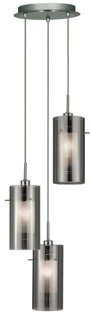 Searchlight 2300-3SM - Csillár zsinóron DUO 3xE14/60W/230V antracit