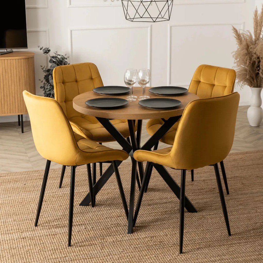 CHRIS szék mustár bársony