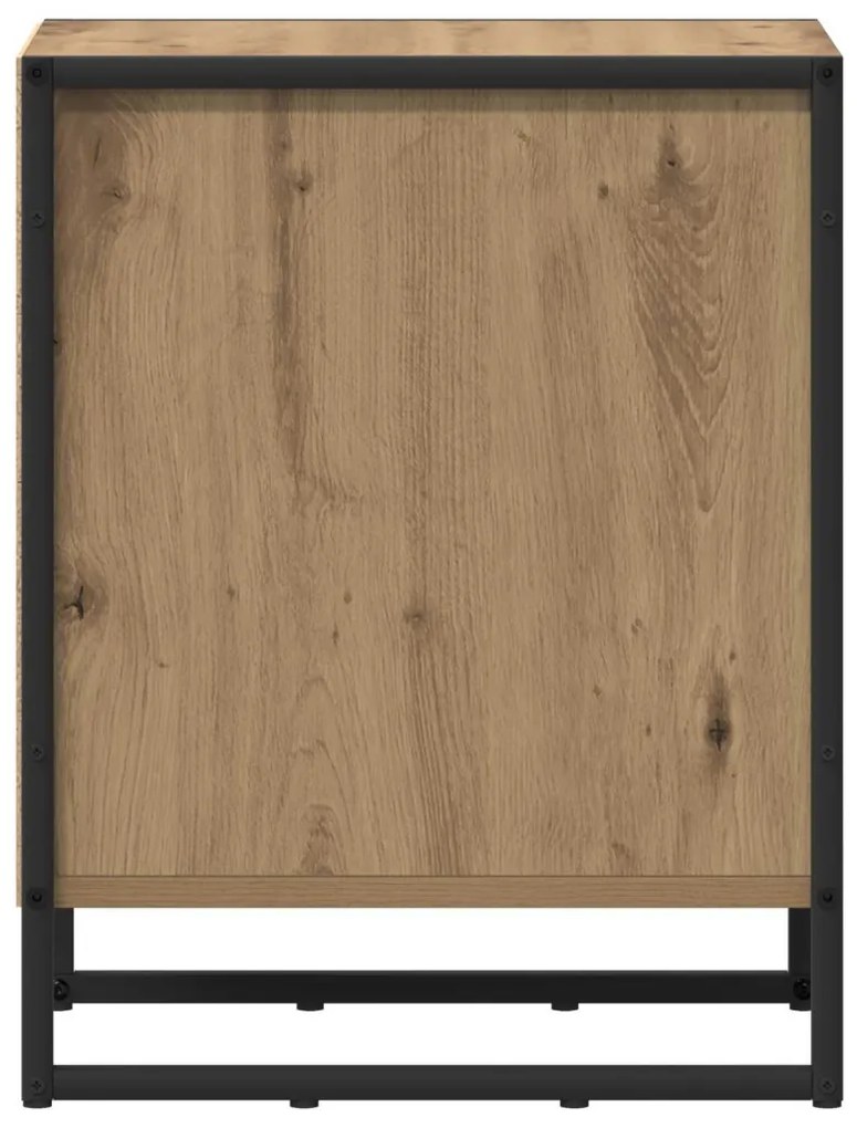 vidaXL Éjjeli asztal 2 pcs Művészi tölgy 39.5 x 30 x 50 cm Faanyag