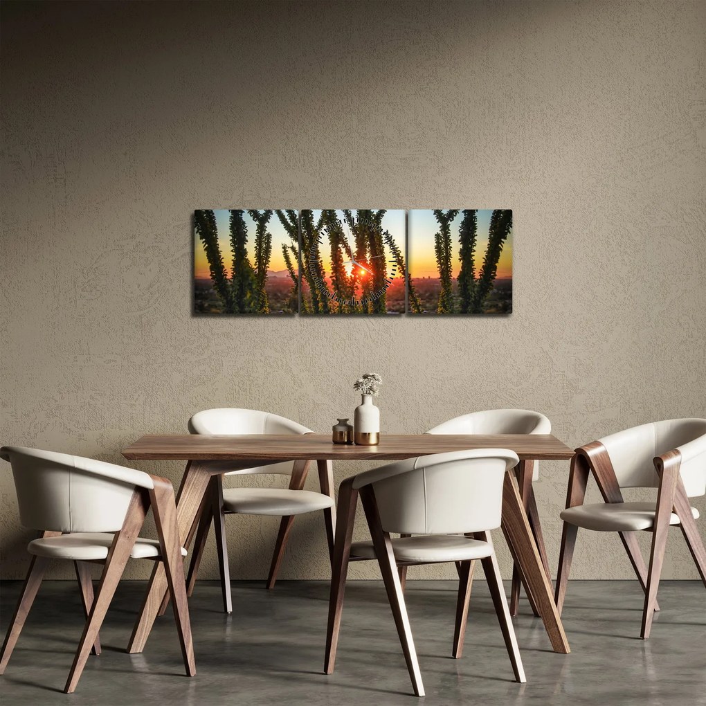 Kép - Növények (órával) (90x30 cm)