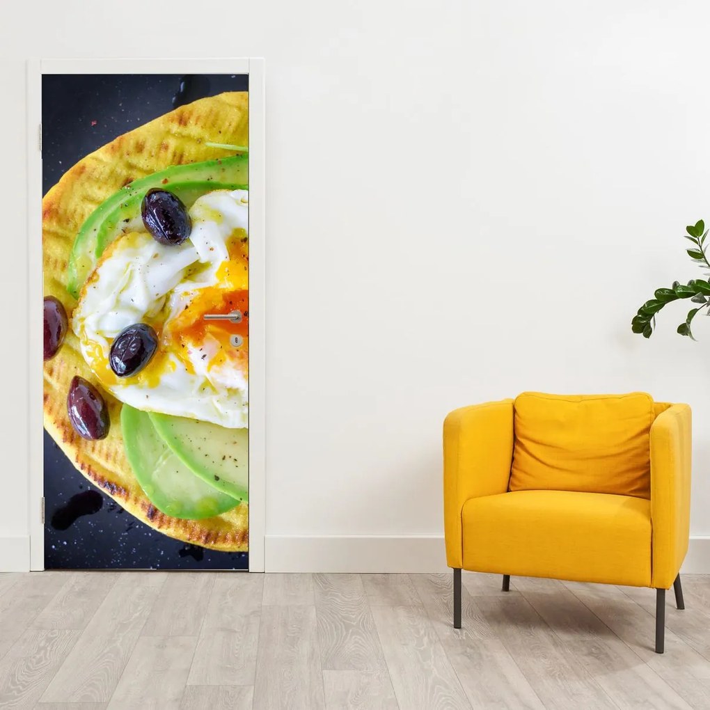 Fotótapéta ajtóra - Egészséges palacsinta (95x205cm)