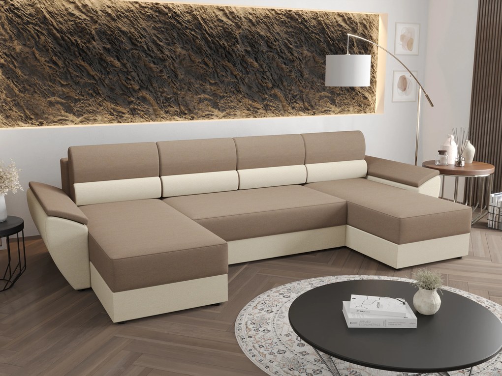 Sarok ülőgarnitúra U Radiant U2 (bézs + krém). 1057526