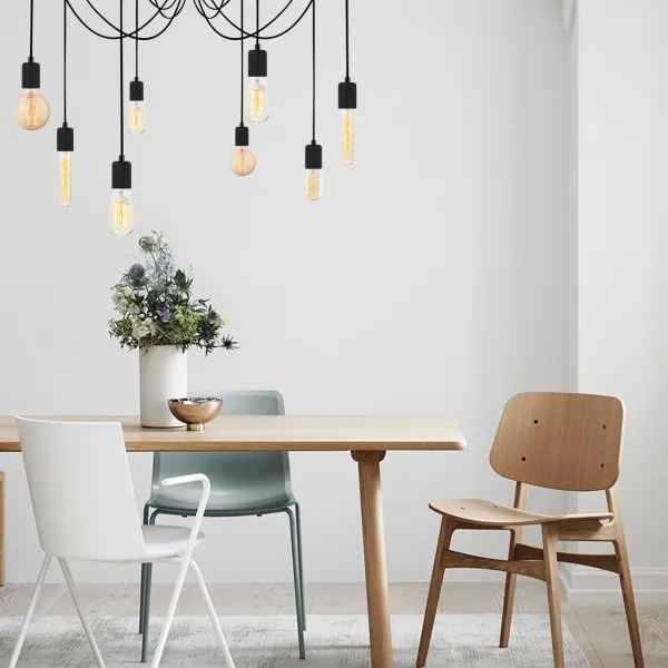 Csillár zsinóron KABLUNI 8xE27/100W/230V pók