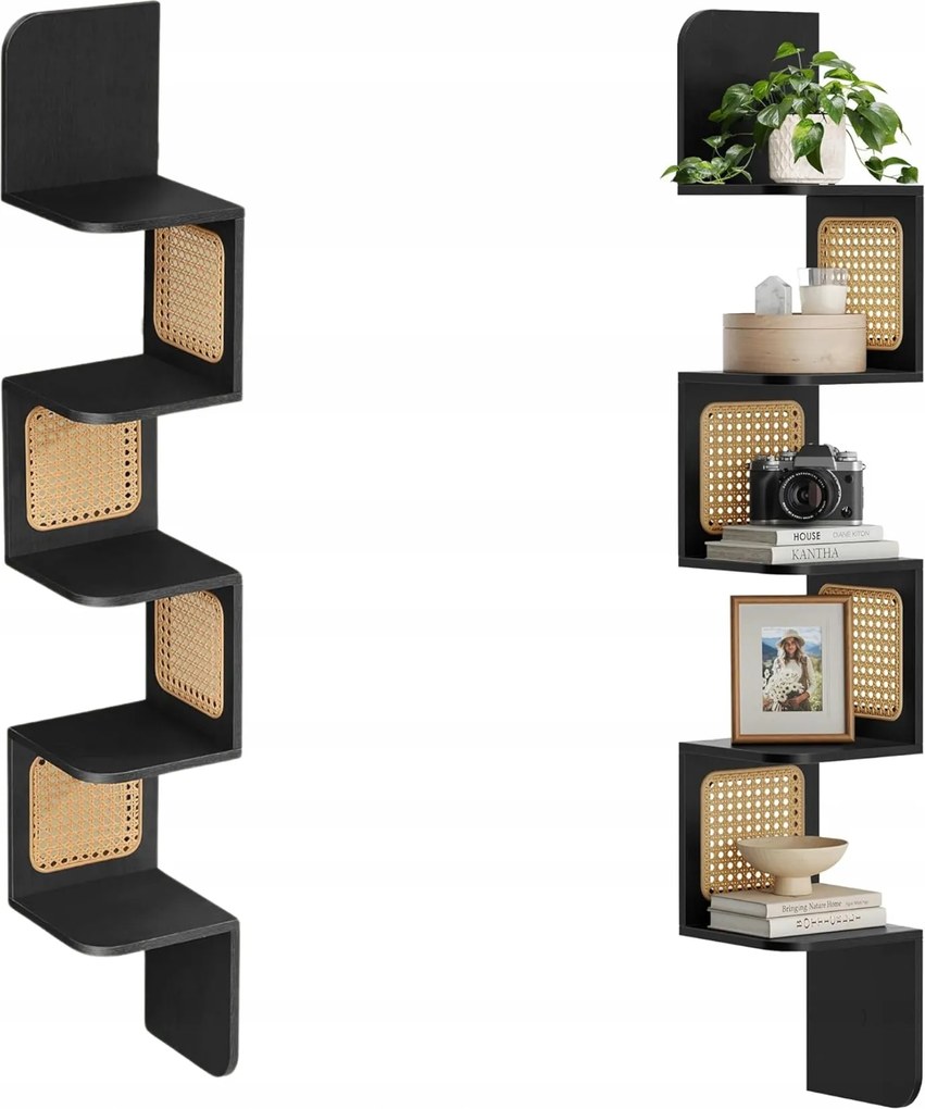 Polc fa Vasagle 20 x 20 cm fekete