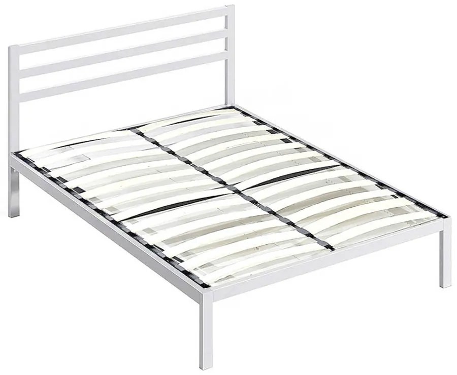 Bella fém ágykeret ajándék ágyráccsal, több méretben és színben-Fehér 160x200 cm-es-fehér
