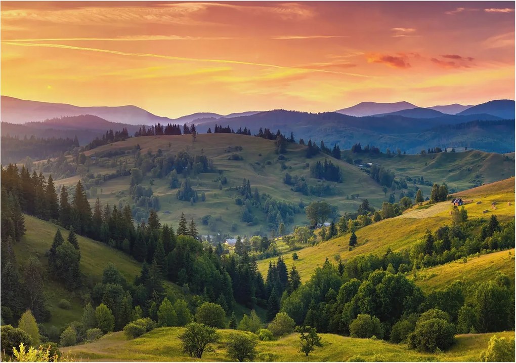 Fotótapéta Fali tapéta Hálószoba Nappali Hegyi táj 312x219 Ragasztó