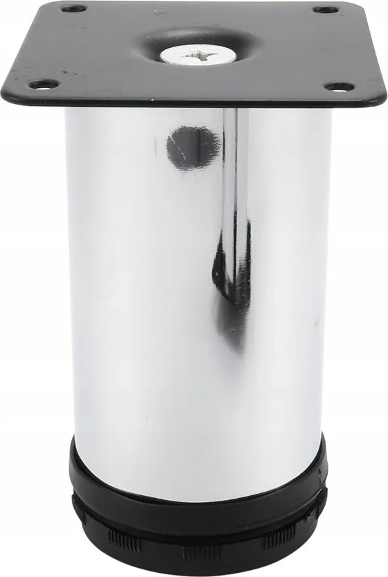 Lábtartó Bútorláb ÁTMÉRŐ50 Állítható Króm Ezüst 10 CM H100 +csavarok