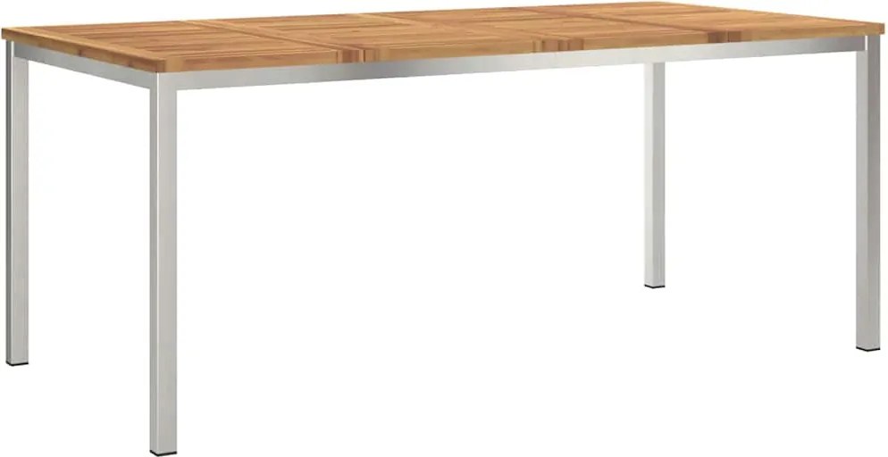 vidaXL ÉtkezőAsztal Barna 180 x 90 x 75 cm Tömör Akácfa