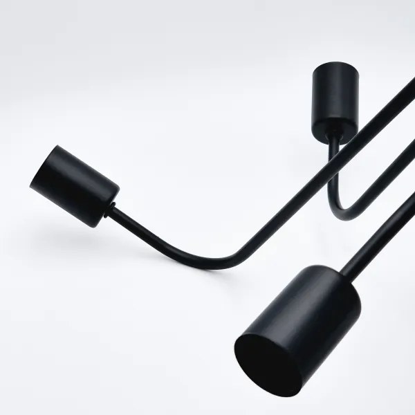 Felületre szerelhető csillár  TRINITY 5xE27/15W/230V fekete