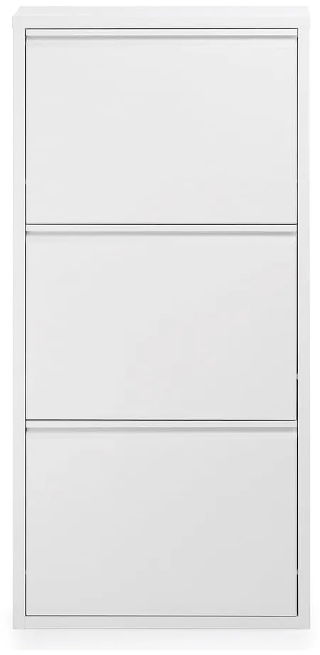 Fehér fém billenő ajtós cipőtartó 50x103x15 cm Ode – Kave Home