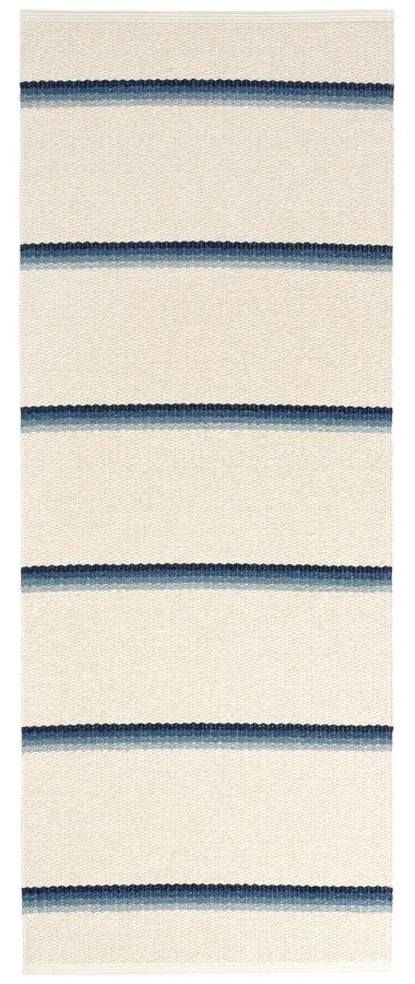 Kék-krémszínű kültéri-beltéri futószőnyeg 70x180 cm Olle Blue Vanilla – Pappelina