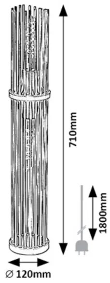 Rabalux 74022 - Állólámpa ROXAS 2xE27/40W/230V