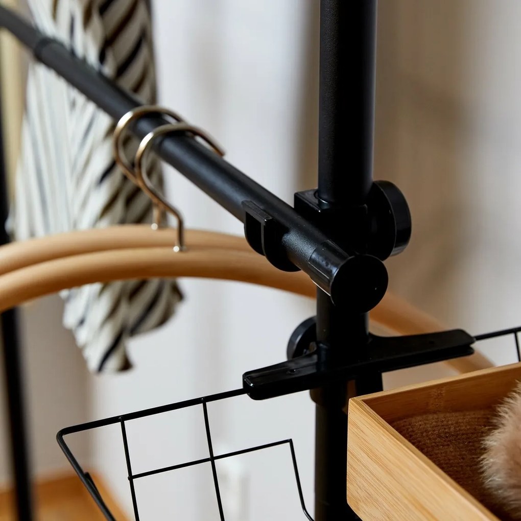 Wenko 2 db Herkules teleszkópos vízszintes rúdszett, fekete