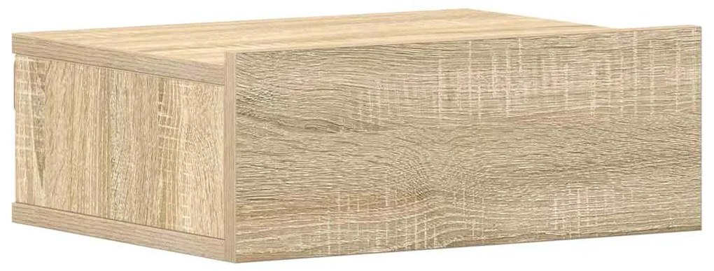 Sonoma tölgy színű szerelt fa függő éjjeliszekrény 40x30x15 cm
