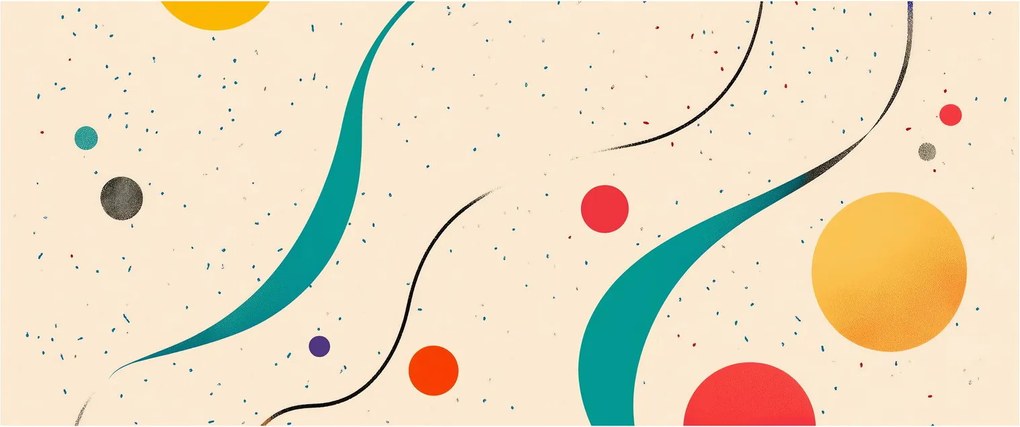 Kép - Minimalista színes illusztráció (120x50 cm)