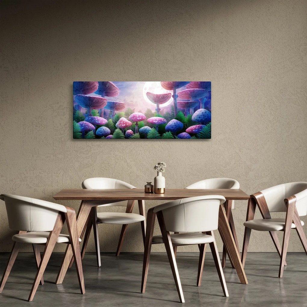 Kép - Gomba teliholdkor, grafika (120x50 cm)