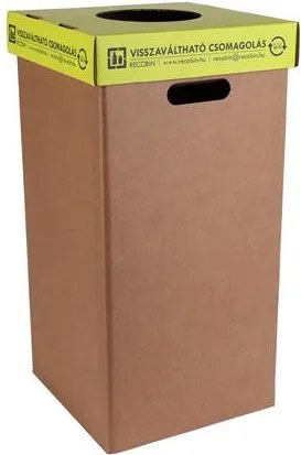Szelektív hulladékgyűjtő, betétdíjas palackoknak, 50 l, RECOBIN Office (URE032)