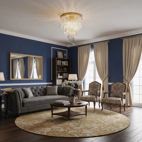 Ideal Lux - Kristály csillár CARLTON 12xE14/40W/230V átm. 50 cm arany