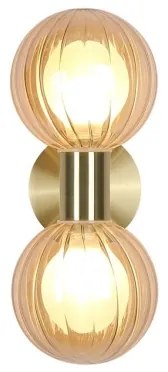 Searchlight 30507GO - Fali lámpatest LUMINSPHERE 2xG9/7W/230V sárgaréz