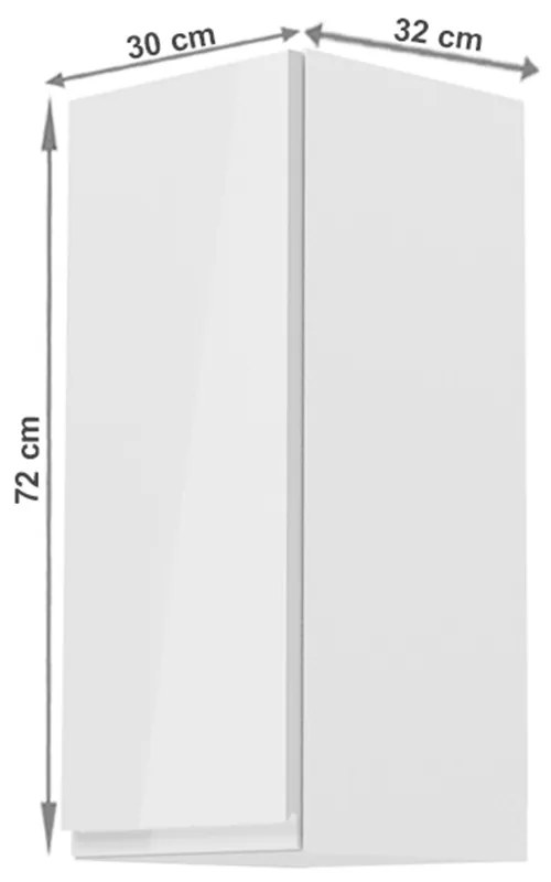 Felső konyhaszekrény G30 Aurellia (fehér + fényes fehér) (B). 1015728