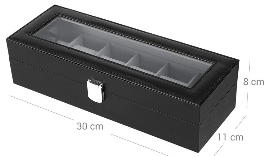 Óratartó doboz 6 rekesszel