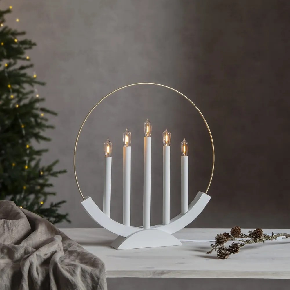Fehér karácsonyi fénydekoráció Brace – Star Trading