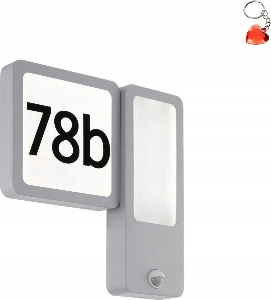 Falra szerelhető Led lámpa 2x2,7W házszámmal Cheira 97297 Eglo