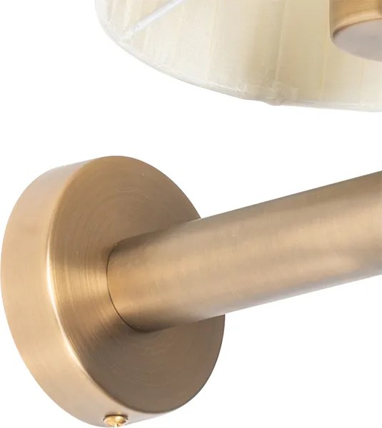 Okos fali lámpa bronz színben, fehér búrával, WiFi A60-nal - Pluk