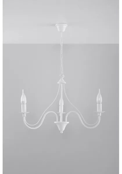 Csillár láncon MINERWA 3 3xE14/40W/230V fehér