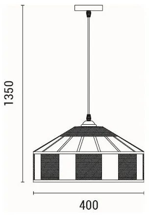 Csillár zsinóron 1xE27/15W/230V bézs