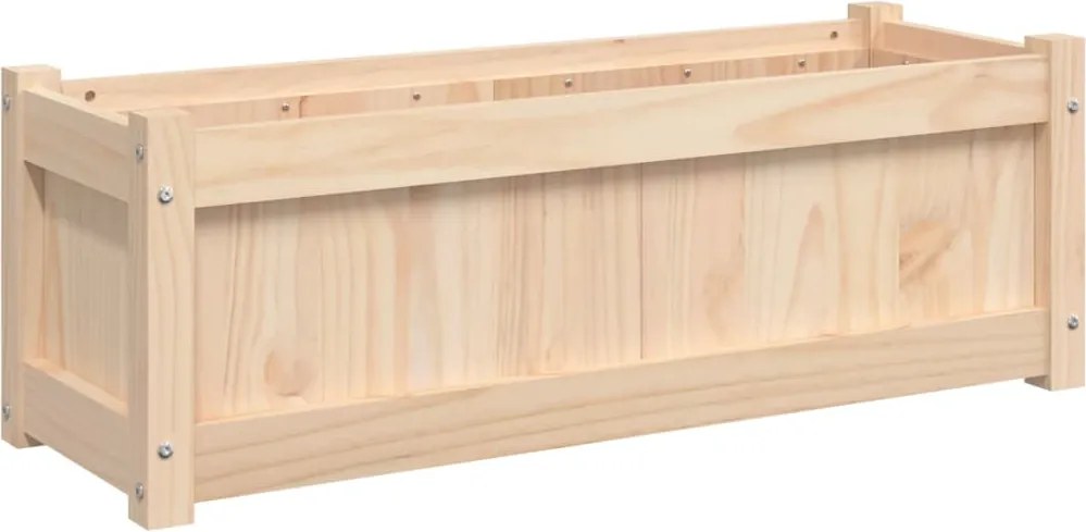 vidaXL tömör fenyőfa növénytartó 90x31x31 cm
