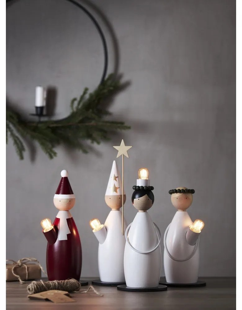 Fehér fénydekoráció karácsonyi mintával ø 12 cm Lucia Classic – Star Trading