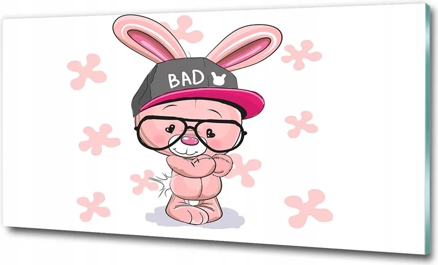 Fotótapéta üveg falra Nyuszi sapkában 125x50