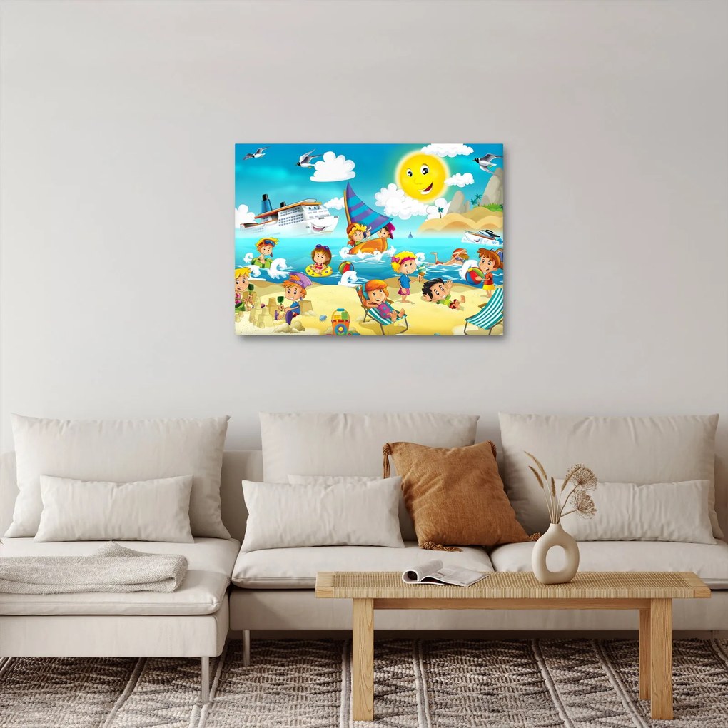 Kép - Egy nap a tengerparton (70x50 cm)