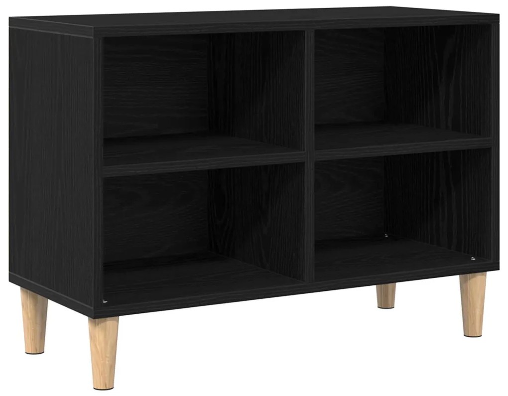 Fekete tölgy TV szekrény - 69.5x30x50 cm, Mérnöki fából készült