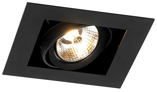 6 darabos modern, állítható, fekete süllyesztett spotlámpa szett - Oneon 70